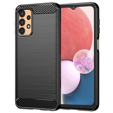TPU gel ovitek "Brushed Carbon" za Samsung Galaxy A13 - črn