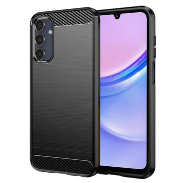 TPU gel ovitek "Brushed Carbon" za Samsung Galaxy A15 - črn