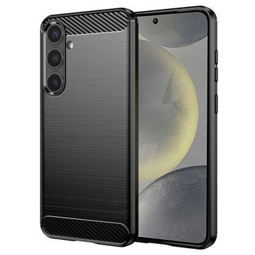TPU gel ovitek "Brushed Carbon" za Samsung Galaxy S24 - črn