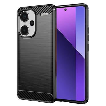 TPU gel ovitek "Brushed Carbon" za Xiaomi Redmi Note 13 Pro Plus 5G - črn