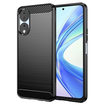 TPU gel ovitek "Brushed Carbon" za Honor X7b - črn