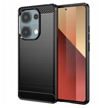 TPU gel ovitek "Brushed Carbon" za Xiaomi Redmi Note 13 Pro 4G / Poco M6 Pro - črn