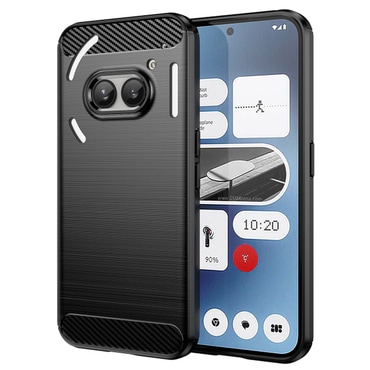 TPU gel ovitek "Brushed Carbon" za Nothing Phone (2a) - črn