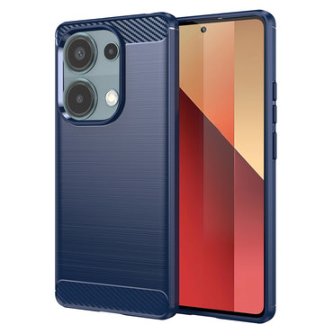 TPU gel ovitek "Brushed Carbon" za Xiaomi Redmi Note 13 Pro 4G / Poco M6 Pro - moder