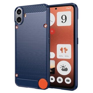 TPU gel ovitek "Brushed Carbon" za Nothing CMF Phone 1 - moder