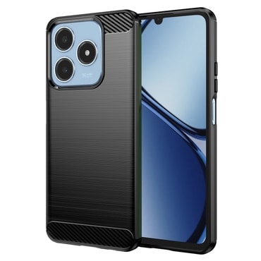 TPU gel ovitek "Brushed Carbon" za Realme C61 - črn