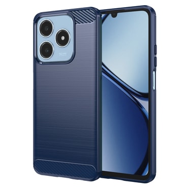 TPU gel ovitek "Brushed Carbon" za Realme C61 - moder