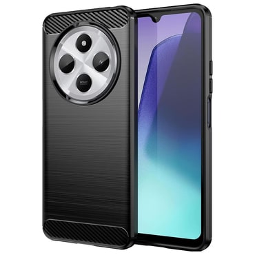 TPU gel ovitek "Brushed Carbon" za Xiaomi Redmi 14C / Poco C75 - črn