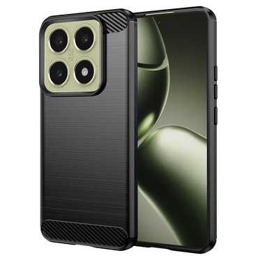 TPU gel ovitek "Brushed Carbon" za Xiaomi 14T - črn