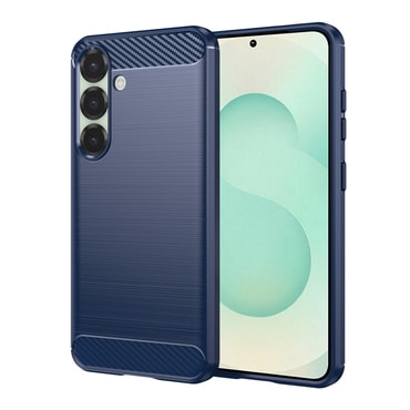 TPU gel ovitek "Brushed Carbon" za Samsung Galaxy S25 Plus - moder