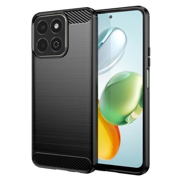 TPU gel ovitek "Brushed Carbon" za Honor 200 Smart - črn