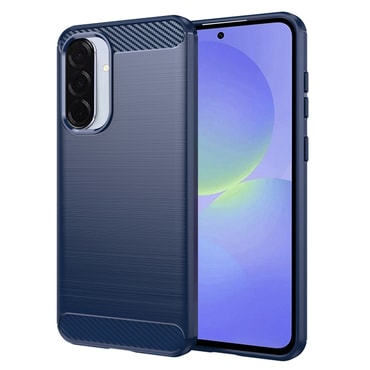 TPU gel ovitek "Brushed Carbon" za Samsung Galaxy A36 / A56 - moder