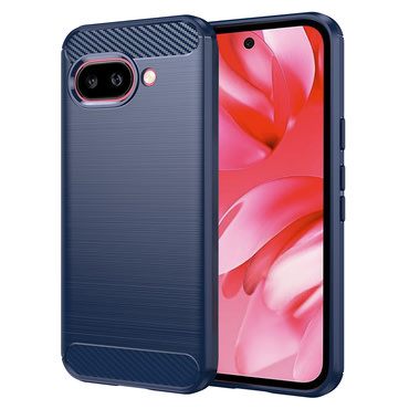 TPU gel ovitek "Brushed Carbon" za Google Pixel 9a - moder