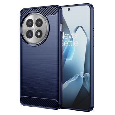 TPU gel ovitek "Brushed Carbon" za OnePlus 13 - moder