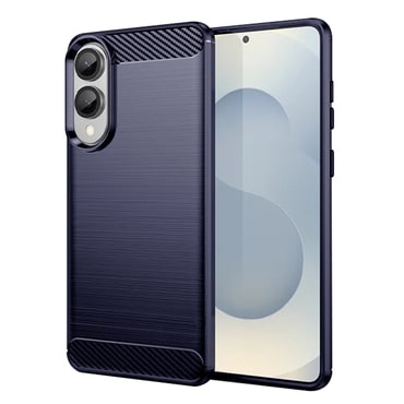 TPU gel ovitek "Brushed Carbon" za Samsung Galaxy S25 Edge - moder