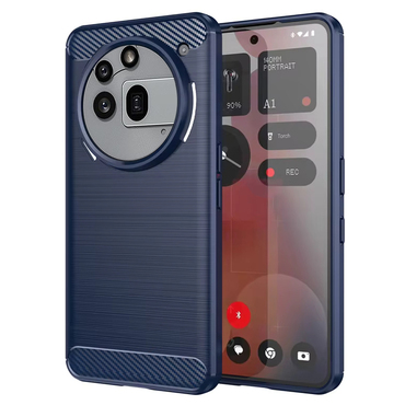 TPU gel ovitek "Brushed Carbon" za Nothing Phone (3a) Pro - moder