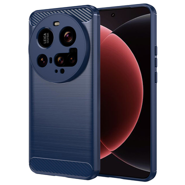 TPU gel ovitek "Brushed Carbon" za Xiaomi 15 Ultra - moder