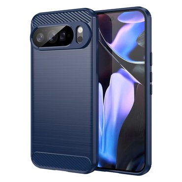TPU gel ovitek "Brushed Carbon" za Google Pixel 10 Pro XL - moder