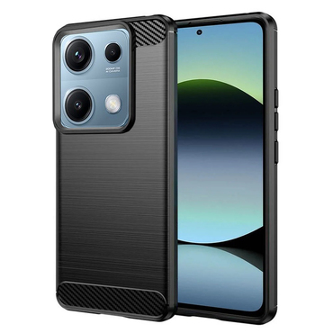 TPU gel ovitek "Brushed Carbon" za Xiaomi Redmi Note 14S - črn