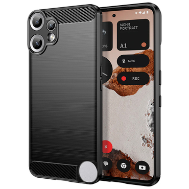 TPU gel ovitek "Brushed Carbon" za Nothing CMF Phone 2 Pro - črn
