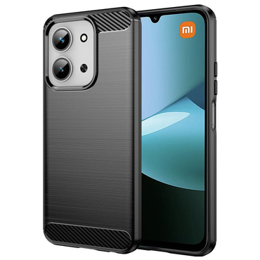 TPU gel ovitek "Brushed Carbon" za Xiaomi Redmi 15C 4G / Redmi 15C 5G / Poco C85 - črn