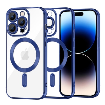 Ovitek Techsuit "Luxury Crystal MagSafe" za iPhone 14 Pro - temno moder
