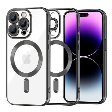 Ovitek Techsuit "Luxury Crystal MagSafe" za iPhone 14 Pro Max - črn