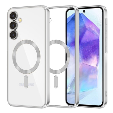 Ovitek Techsuit "Luxury Crystal MagSafe" za Samsung Galaxy A55 - srebrn