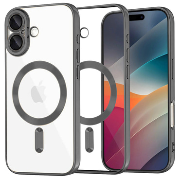 Ovitek Techsuit "Luxury Crystal MagSafe" za iPhone 17 - črn