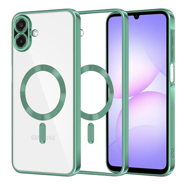 Ovitek Techsuit "Luxury Crystal MagSafe" za Samsung Galaxy A07 - svetlo zelen