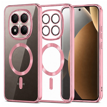 Ovitek Techsuit "Luxury Crystal MagSafe" za Xiaomi Redmi Note 15 Pro Plus / Poco M8 Pro - roza