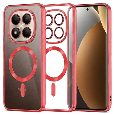 Ovitek Techsuit "Luxury Crystal MagSafe" za Xiaomi Redmi Note 15 Pro Plus / Poco M8 Pro - rdeč