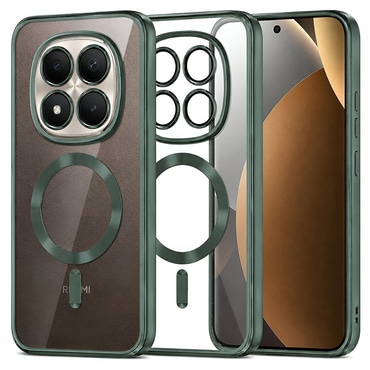 Ovitek Techsuit "Luxury Crystal MagSafe" za Xiaomi Redmi Note 15 Pro Plus / Poco M8 Pro - temno zelen