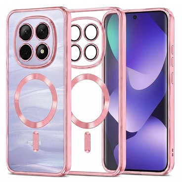 Ovitek Techsuit "Luxury Crystal MagSafe" za Xiaomi Redmi Note 15 4G / Redmi Note 15 5G / Poco M8 - roza