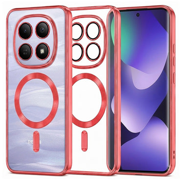 Ovitek Techsuit "Luxury Crystal MagSafe" za Xiaomi Redmi Note 15 4G / Redmi Note 15 5G / Poco M8 - rdeč