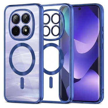 Ovitek Techsuit "Luxury Crystal MagSafe" za Xiaomi Redmi Note 15 4G / Redmi Note 15 5G / Poco M8 - temno moder