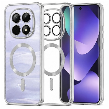 Ovitek Techsuit "Luxury Crystal MagSafe" za Xiaomi Redmi Note 15 4G / Redmi Note 15 5G / Poco M8 - srebrn