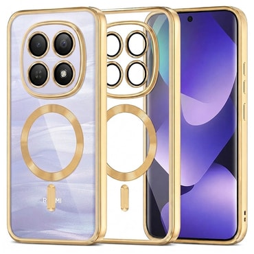 Ovitek Techsuit "Luxury Crystal MagSafe" za Xiaomi Redmi Note 15 4G / Redmi Note 15 5G / Poco M8 - zlat
