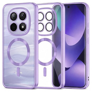 Ovitek Techsuit "Luxury Crystal MagSafe" za Xiaomi Redmi Note 15 4G / Redmi Note 15 5G / Poco M8 - svetlo vijoličen
