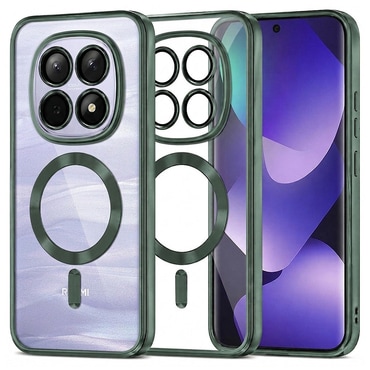 Ovitek Techsuit "Luxury Crystal MagSafe" za Xiaomi Redmi Note 15 4G / Redmi Note 15 5G / Poco M8 - temno zelen