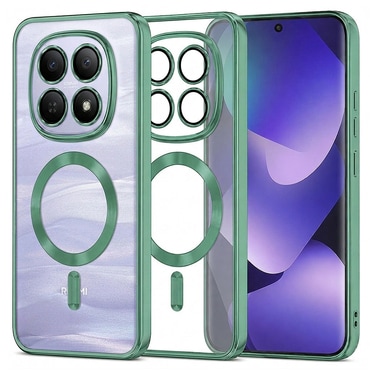 Ovitek Techsuit "Luxury Crystal MagSafe" za Xiaomi Redmi Note 15 4G / Redmi Note 15 5G / Poco M8 - svetlo zelen