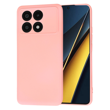 Silikonski ovitek Techsuit SoftFlex za Xiaomi Poco X6 Pro - chalk pink