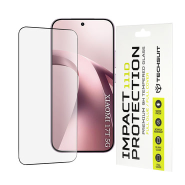 Premium 3D Full Body zaščitno steklo "Techsuit" za Xiaomi 17T - črno