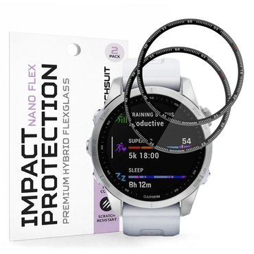2-Pack zaščitnih folij 3D Full Body Techsuit "Nano Flex" za (2 pack) Garmin Fenix 7S