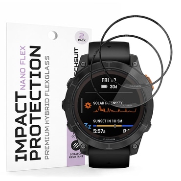 2-Pack zaščitnih folij 3D Full Body Techsuit "Nano Flex" za (2 pack) Garmin Fenix 7 Pro Solar