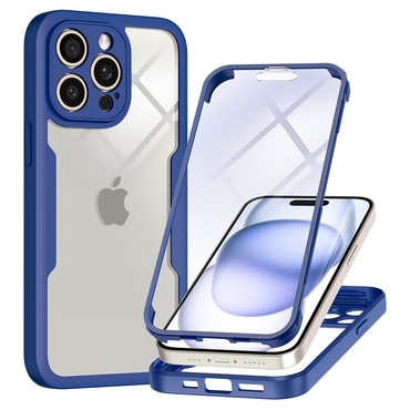 Hibridni Full body ovitek Techsuit "ColorVerse 360" za iPhone 15 Pro - blue