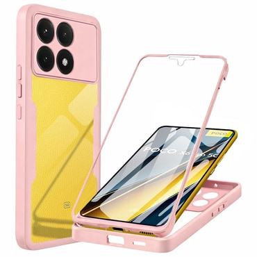 Hibridni Full body ovitek Techsuit "ColorVerse 360" za Xiaomi Poco X6 Pro - pink