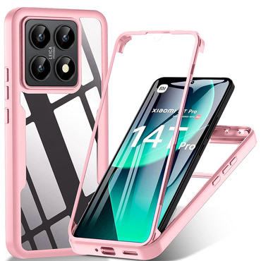 Hibridni Full body ovitek Techsuit "ColorVerse 360" za Xiaomi 14T Pro - pink