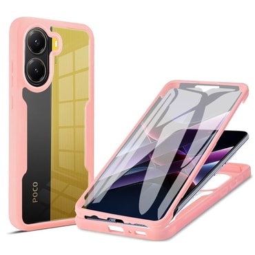 Hibridni Full body ovitek Techsuit "ColorVerse 360" za Xiaomi Poco X7 Pro - pink