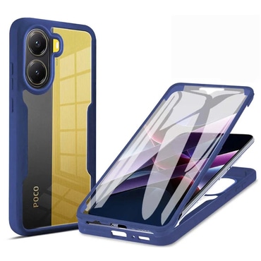 Hibridni Full body ovitek Techsuit "ColorVerse 360" za Xiaomi Poco X7 Pro - blue